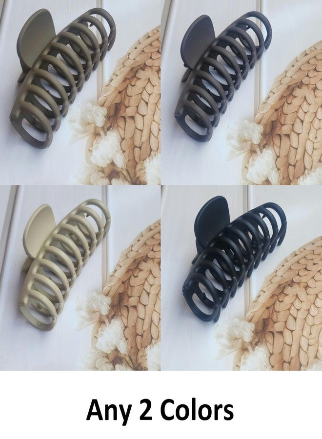 مشابك شعر كبيرة من RHOSYN HAIR ACCESSORIES للشعر الكثيف، مشابك شعر كبيرة مفتوحة على مصراعيها، مشابك شعر مانعة للانزلاق لتثبيت ذيل الحصان، إكسسوارات شعر للنساء والفتيات، اشعري بالحرية مع أحدث مشابك الشعر (عبوة من 4 قطع) - Image 3