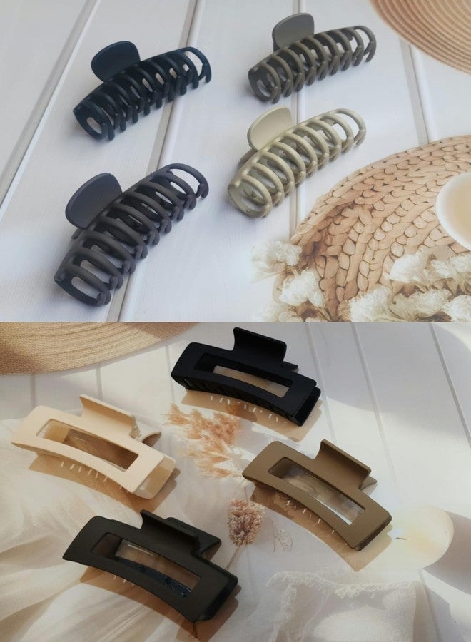 مشابك شعر كبيرة من RHOSYN HAIR ACCESSORIES للشعر الكثيف، مشابك شعر كبيرة مفتوحة على مصراعيها، مشابك شعر مانعة للانزلاق لتثبيت ذيل الحصان، إكسسوارات شعر للنساء والفتيات، اشعري بالحرية مع أحدث مشابك الشعر (عبوة من 4 قطع) - Image 1