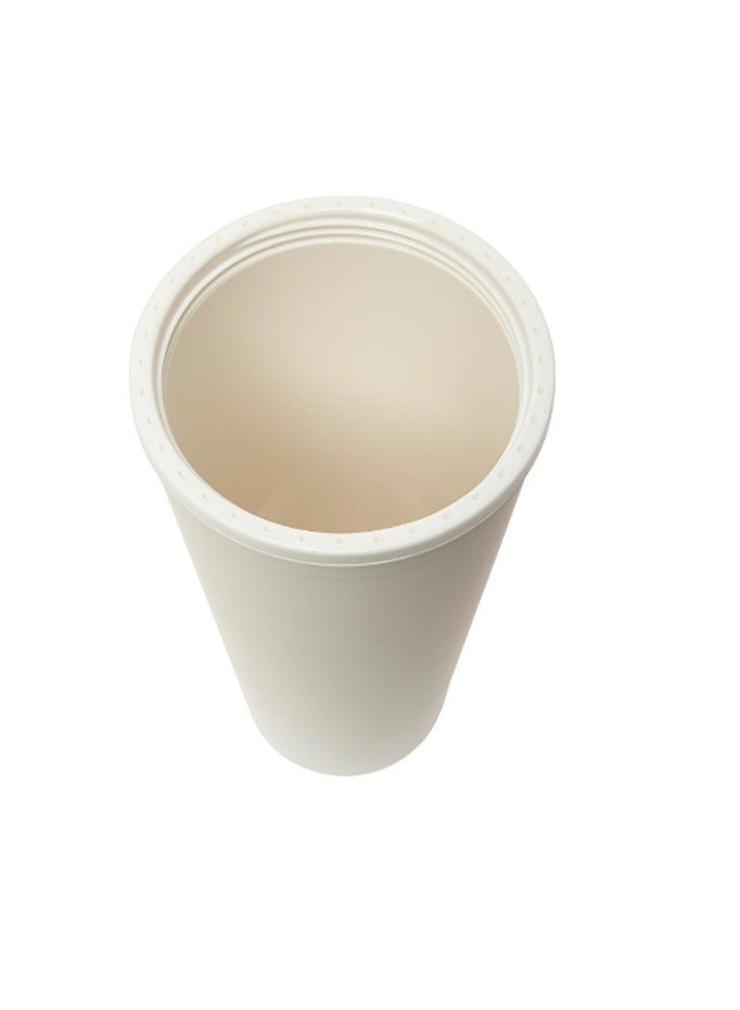 Prickly Pear White Water Bottle With Straw - Image 3