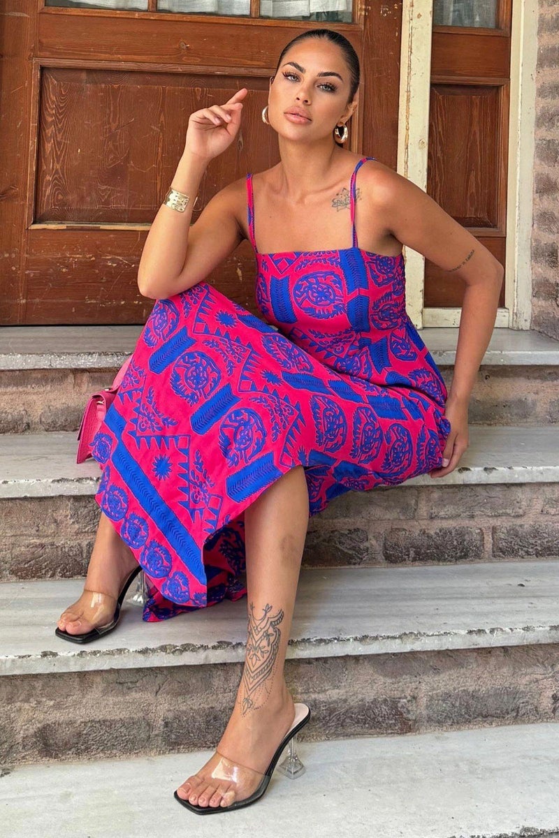 Weshaya Dress Women Fuchsia - Image 2