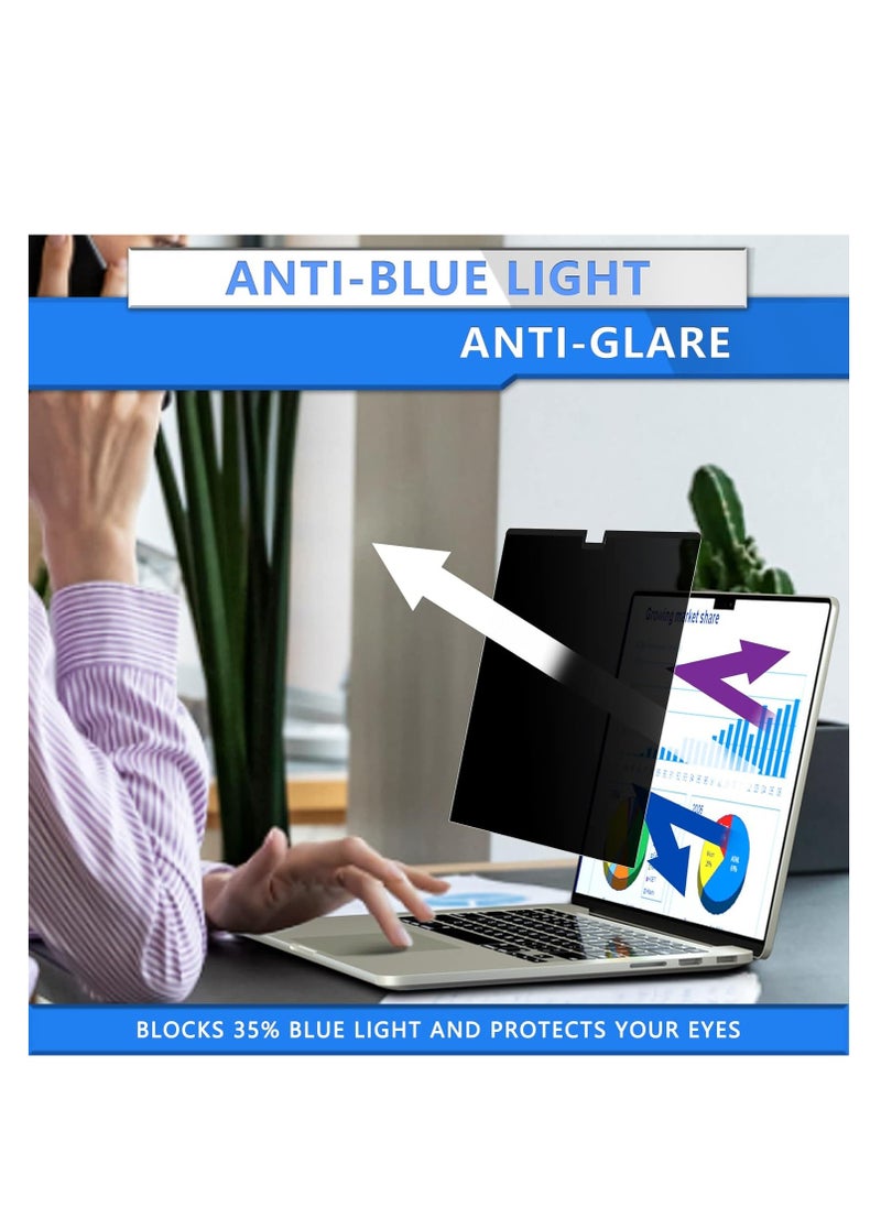Magnetic Privacy Screen Protector Compatible with MacBook Pro 14 Inch (2021-2024, M1, M2, M3,M4), Removable Anti Spy Blue Light Glare Laptop Privacy Filter for Mac Pro 14in (A2442/A2779/A2918/A2992/A3112/A3185/A3401)