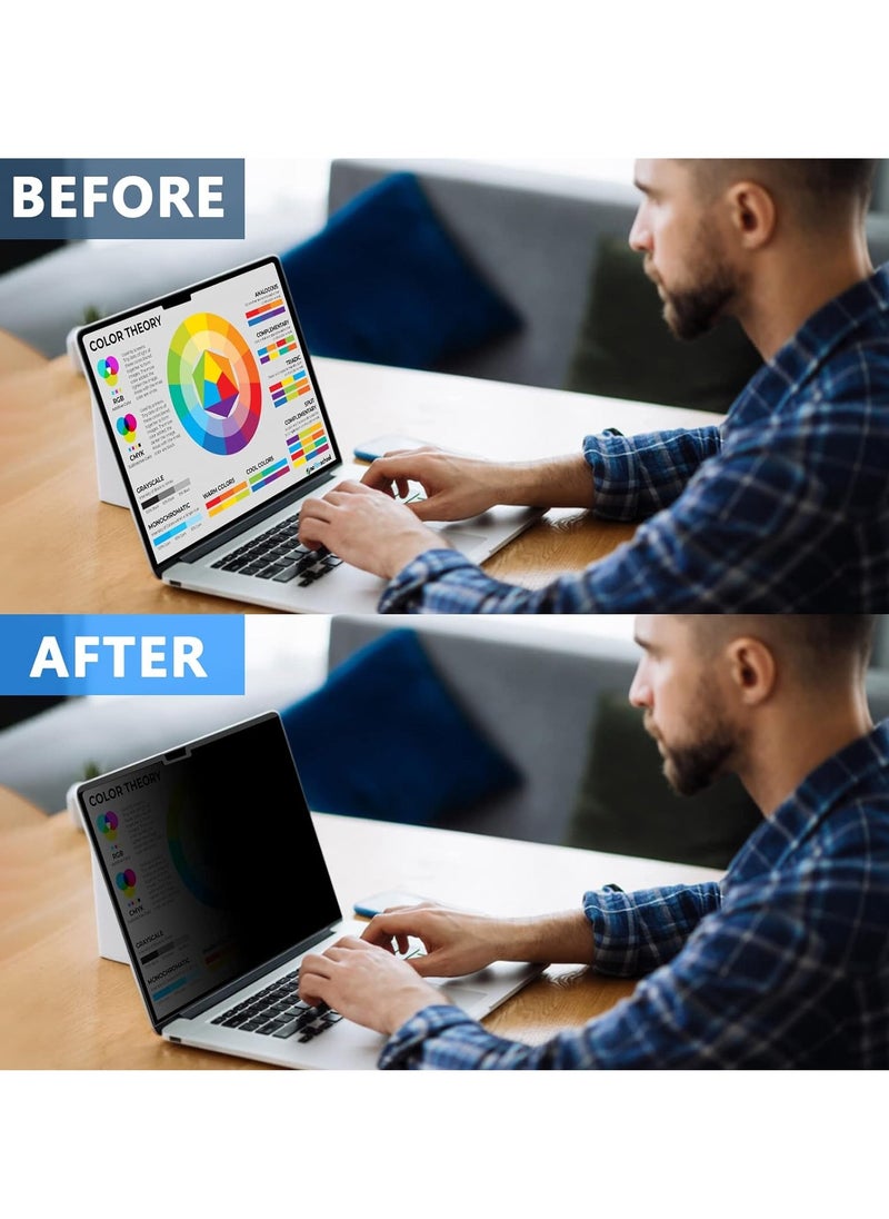 Magnetic Privacy Screen Protector Compatible with MacBook Pro 14 Inch (2021-2024, M1, M2, M3,M4), Removable Anti Spy Blue Light Glare Laptop Privacy Filter for Mac Pro 14in (A2442/A2779/A2918/A2992/A3112/A3185/A3401)