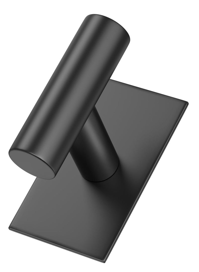 Adhesive Hooks, Heavy Duty Wall Towel Hooks Stainless Steel Door Hooks for Hanging Coat, Hat, Towel, Robe, Key, Clothes, Closet Hook Wall Mount for Kitchen, Bathroom (Black) - Image 5