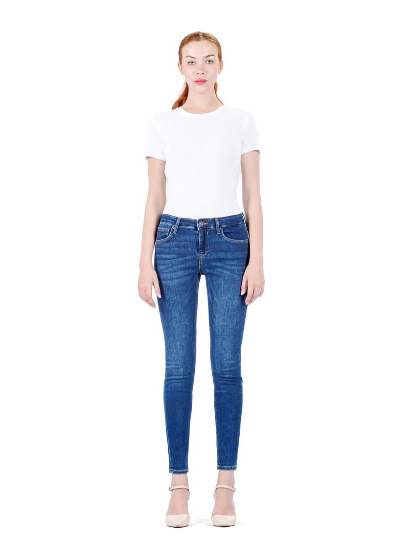 Web Denim Web Denim Women's Stretch Skinny Jeans - Mid Rise Stylish Denim Pants  - Image 1