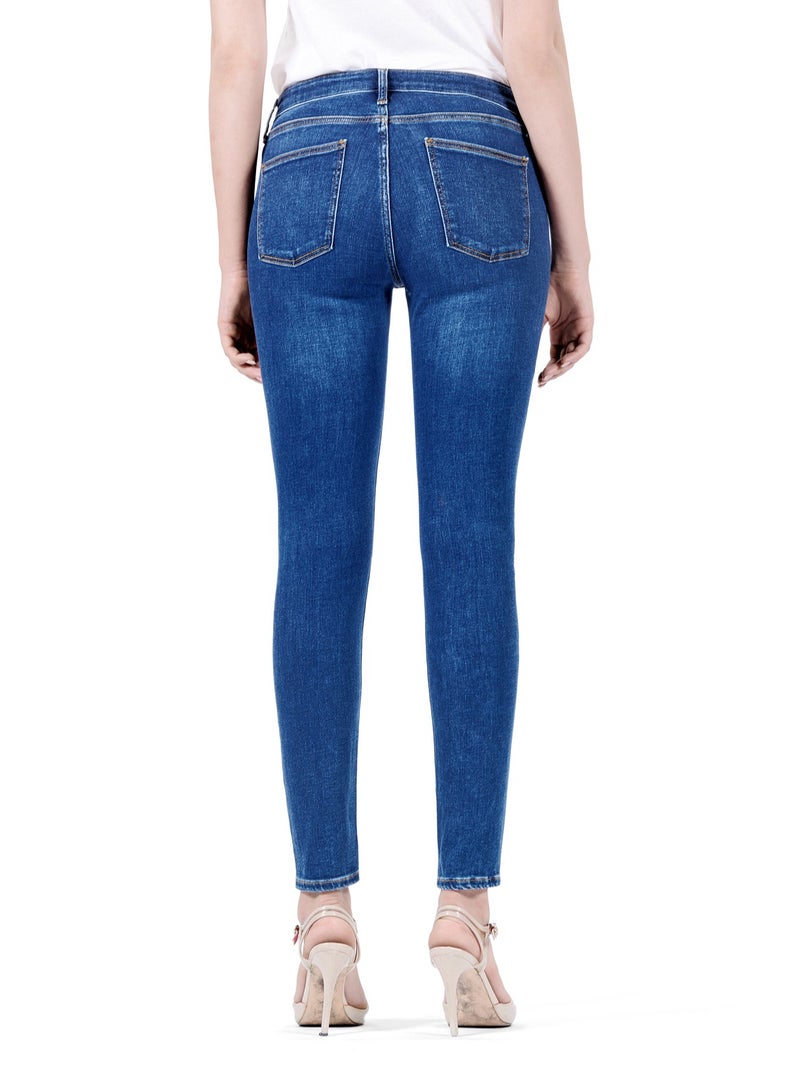 Web Denim Web Denim Women's Stretch Skinny Jeans - Mid Rise Stylish Denim Pants  - Image 3