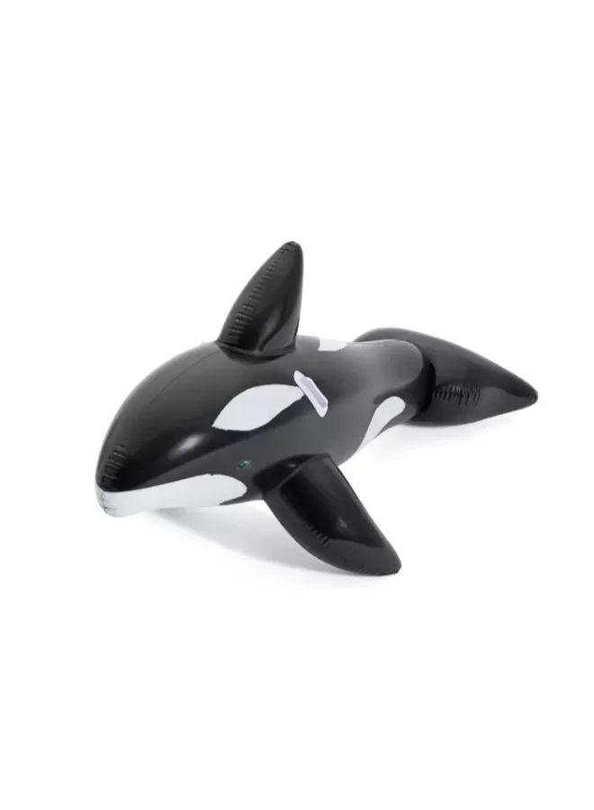 Bestway Bestway Jumbo Whale Ride-On Inflatable Pool Float, 6 ft 8 in x 40 in (2.03 m x 1.02 m), Large Orca Water Float with Heavy-Duty Handles, Durable Vinyl Pool Toy for Kids Ages 3+
