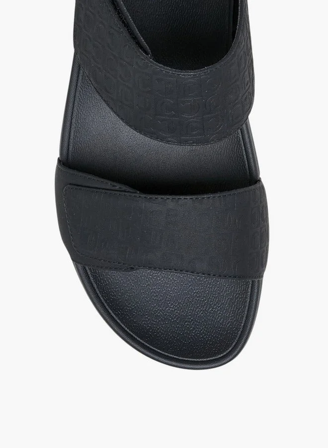 Le Confort Men Logo Embossed Slip-On Comfort Sandals