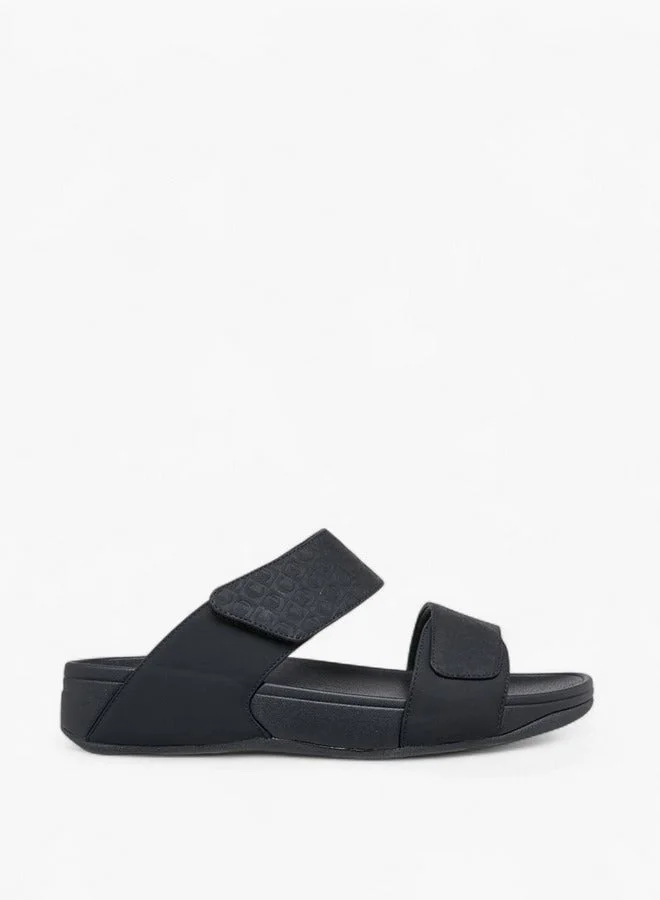 Men Logo Embossed Slip-On Comfort Sandals