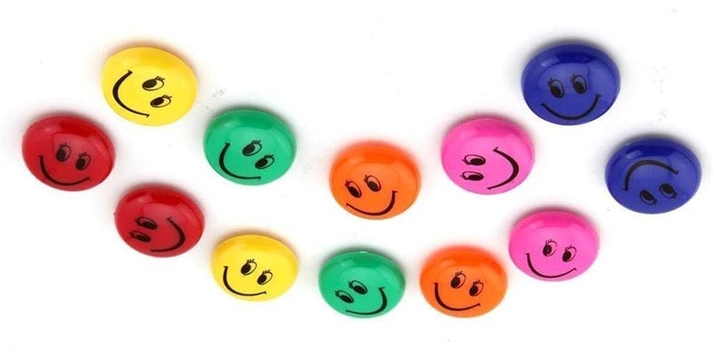 deziine DEZIINERound Cartoon Emoji Smile Smiley Face Fridge Magnets Refrigerator Magnetic Sticker Home Decoration 30MM Set of 10  - Image 2