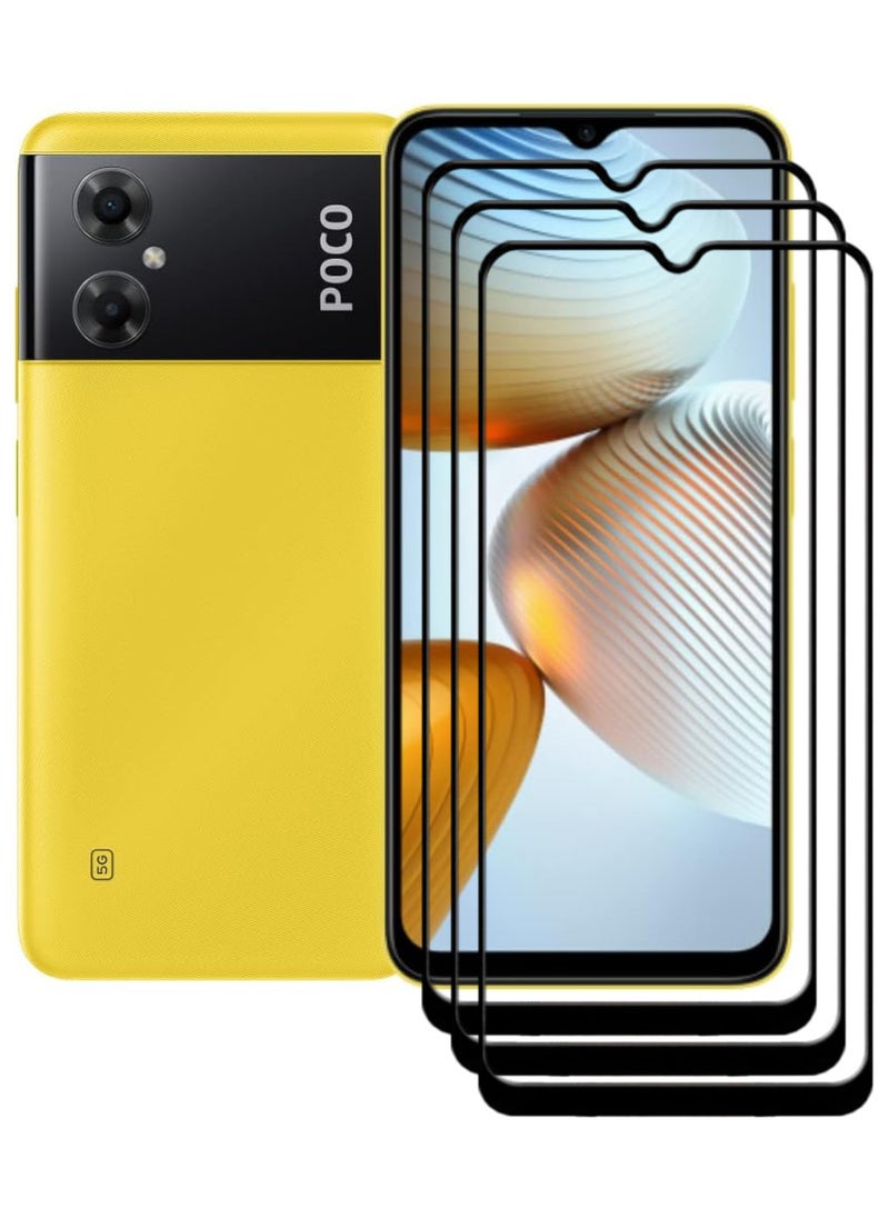ACLIX 3 Pieces Antistatic ESD Dustproof Premium Quality High Definition Tempered Glass Screen Protector Designed For Xiaomi Poco M4 5G - Image 1