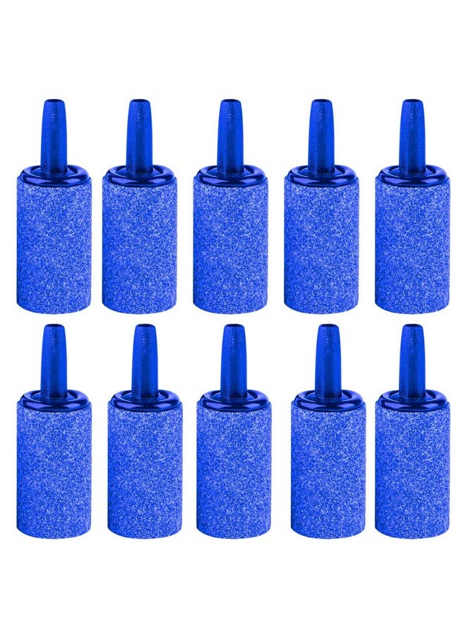 VAYINATO (Pack Of 10) 1 Inch Cylinder Shaped Fish Tank Aquarium Oxygen Aerator Air Stone | Blue Colour By Petzlifeworld  - Image 1