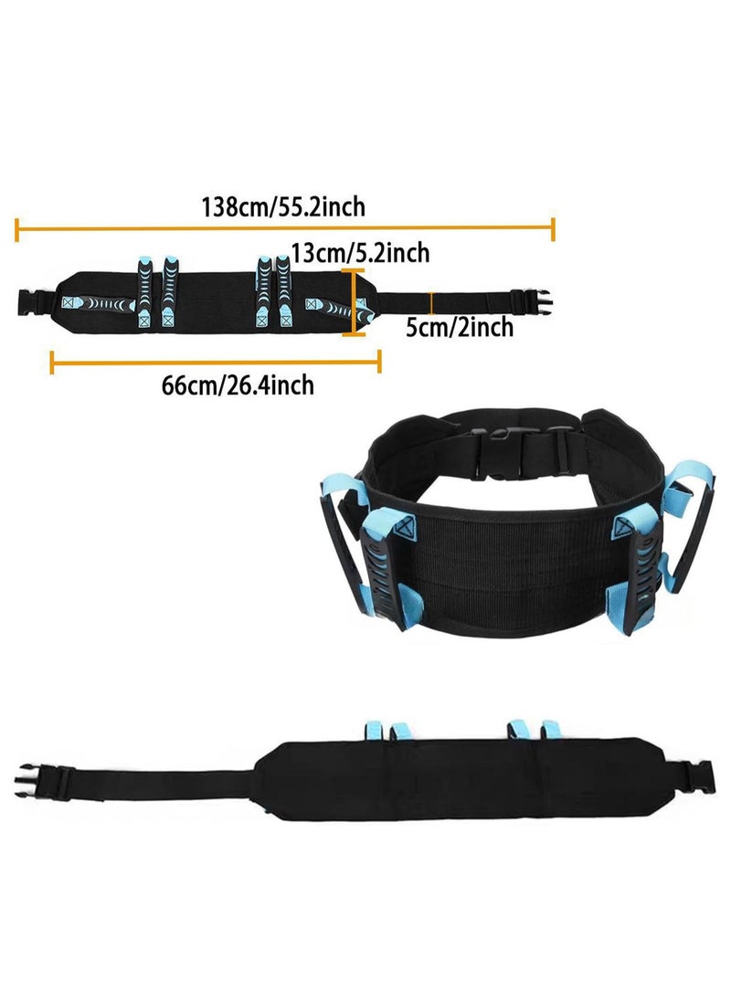 Generic Gait Belt Walking Transfer belt with 6 Plastic Padded Caregiver Handles and Quick Release Buckle for Patient  - Image 4