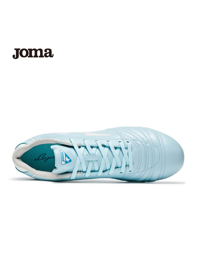 Joma Kangaroo Leather Soccer Shoes Adult Youth Kids Mg Studs Professional Match Training Shoes Water Blue/white 41 - Image 3