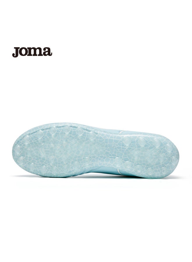 Joma Kangaroo Leather Soccer Shoes Adult Youth Kids Mg Studs Professional Match Training Shoes Water Blue/white 41 - Image 4