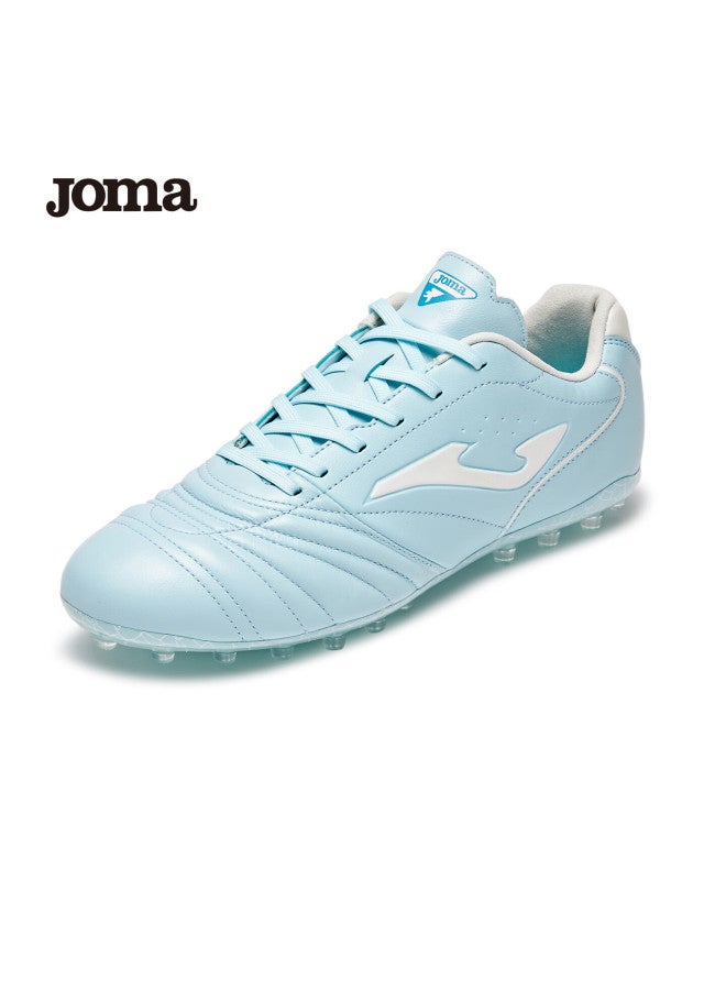 Joma Kangaroo Leather Soccer Shoes Adult Youth Kids Mg Studs Professional Match Training Shoes Water Blue/white 41 - Image 2