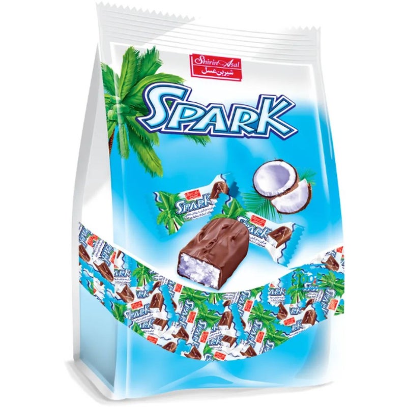 Shirin Asal Spark Compound Chocolate Coated Coconut Bar- 500gms