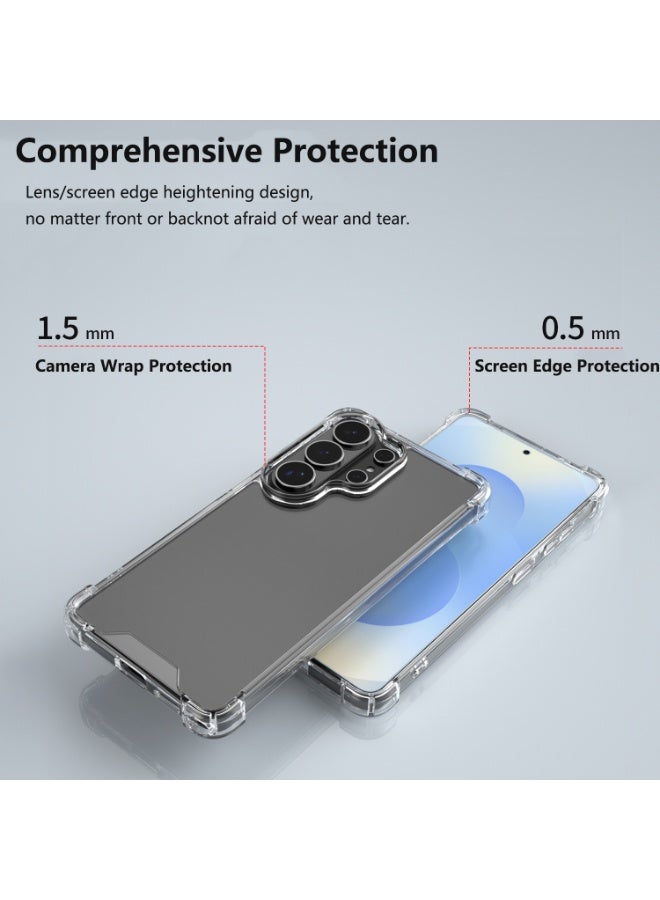 Youque 3 in 1 Samsung Galaxy S26 Ultra Protection Pack, Clear Case with Screen Protector&Camera Lens, Transparent Slim Fit Anti-Scratch Soft TPU Edge Hard PC Back Cover with Airbag Corners, Clear ﻿ - Image 3