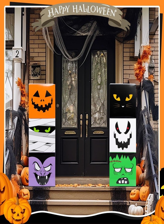 Zhanmai 6 Pcs Large Trunk or Treat Car Decoration Boxes 11.8 x 11.8 Inch Halloween Party Decoration for Halloween Party Decor Centerpiece Car Yard Decor(Mixed Color,Spooky Style) - Image 5