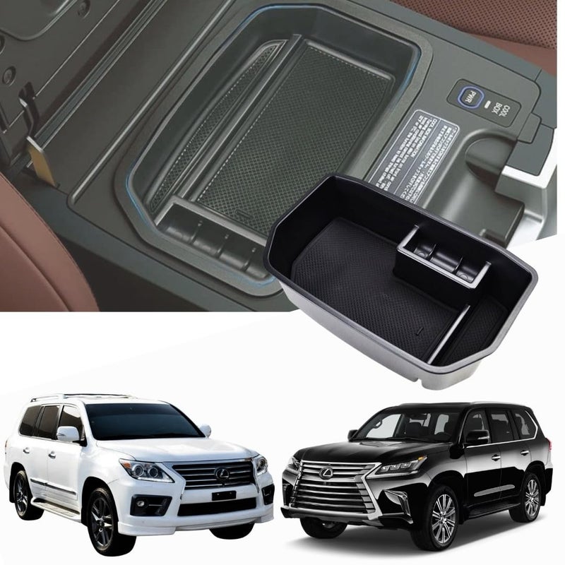 TRX AUTO Center Armrest Console Organizer For Lexus Lx570 & Land Cruiser Toyota 2008 To 2019| Center Storage Box Organizer Tray | Lexus Accessories - Image 1