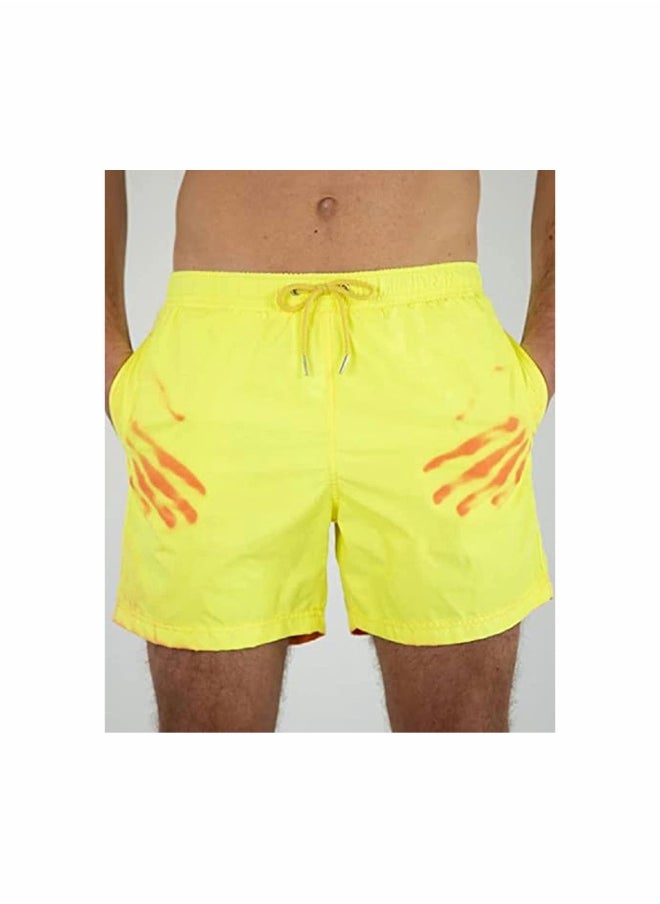 Generic - Swim Trunks, Men’s Color Changing shorts, Summer Cool Quick Dry Boardshorts with Mesh Lining Above Knee Swimwear Bathing Suits Slim Fit Quick Dry (XXL) - Image 1