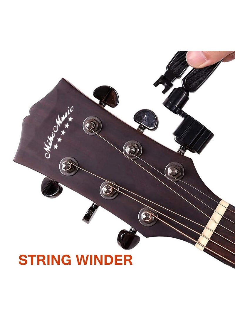 Guitar String Winder Cutter Pin Puller - 3 In 1 Multifunctional Guitar Maintenance Tool/String Peg Winder + String Cutter + Pin Puller Instrument Accessories