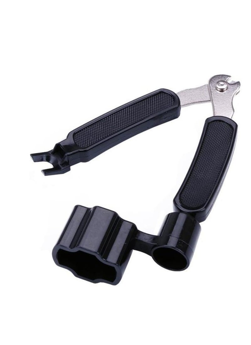 Guitar String Winder Cutter Pin Puller - 3 In 1 Multifunctional Guitar Maintenance Tool/String Peg Winder + String Cutter + Pin Puller Instrument Accessories