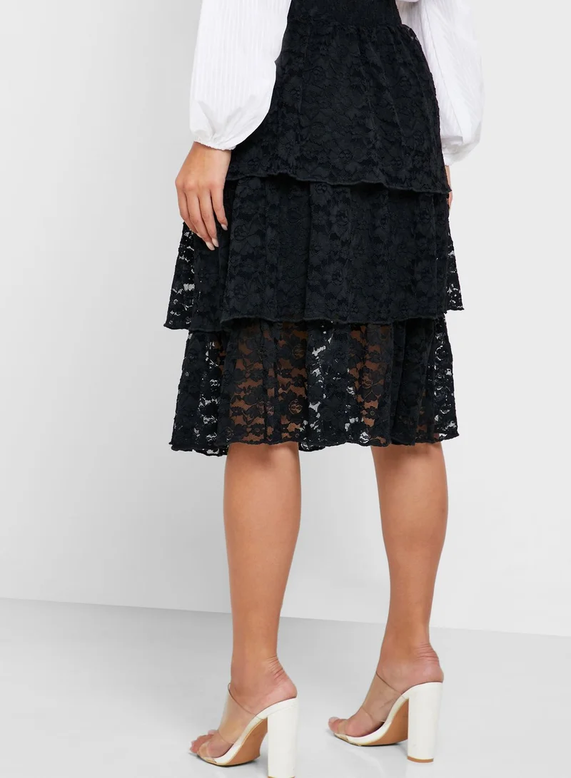 VERO MODA Layered Lace Skirt