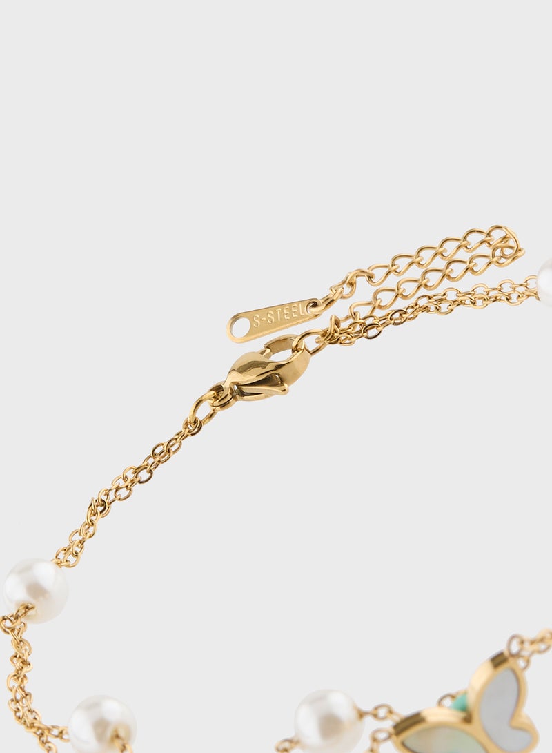 Ginger Butterfly Anklet - Image 3