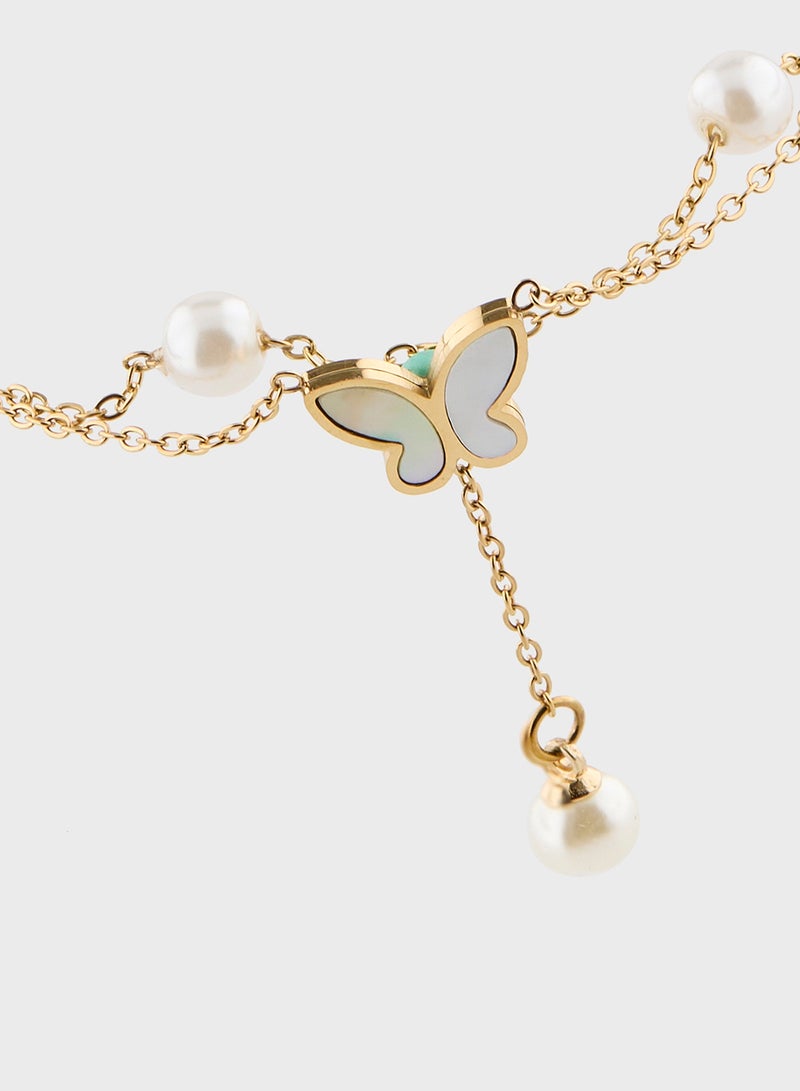 Ginger Butterfly Anklet - Image 2