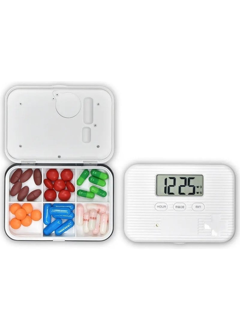 Gaman - Smart Medicine Clock Reminding Medication Storage Box with 5 Alarms, Clock and Stopwatch Feature - Image 1