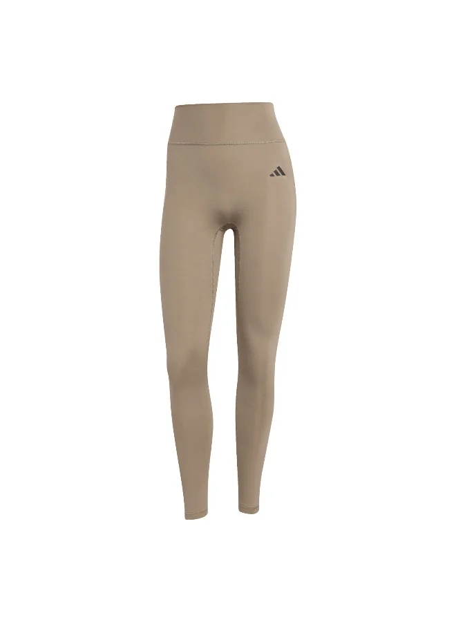 Adidas Opt Pow Ess 7/8 Brown Training Tights For Women 2XS
