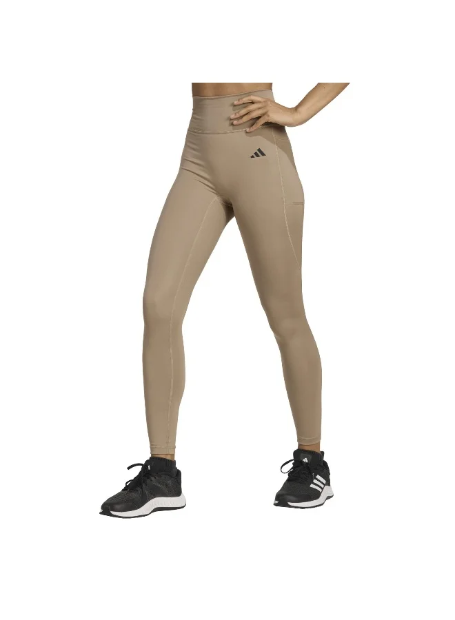 Adidas Opt Pow Ess 7/8 Brown Training Tights For Women 2XS