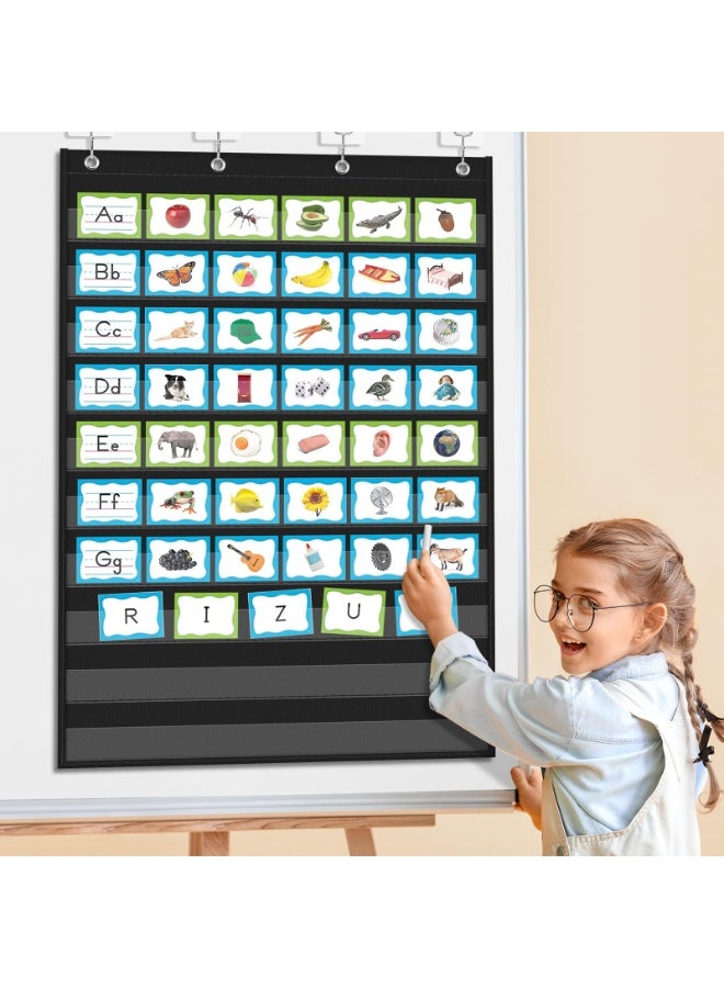 مخططات جيب قياسية، مخطط شفاف لدروس المعلمين في الفصل الدراسي أو للاستخدام المنزلي - يناسب شرائط الجمل القياسية وبطاقات الكلمات (اللون: أسود) - Image 5