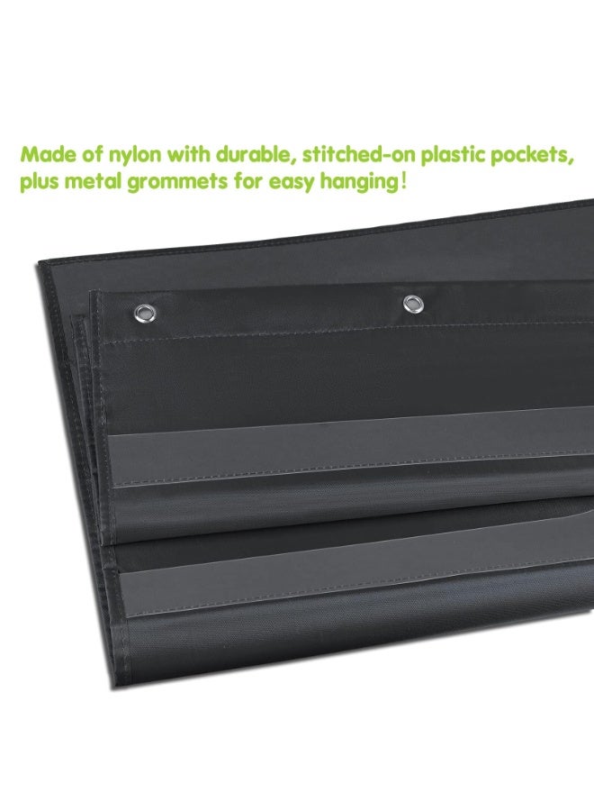 مخططات جيب قياسية، مخطط شفاف لدروس المعلمين في الفصل الدراسي أو للاستخدام المنزلي - يناسب شرائط الجمل القياسية وبطاقات الكلمات (اللون: أسود) - Image 2