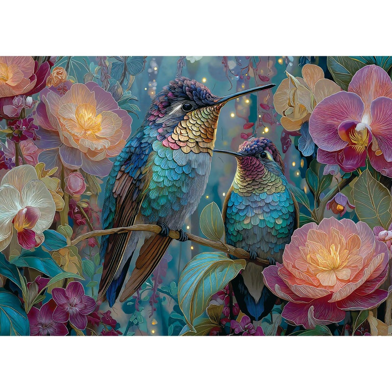 lamplig Puzzles for Adults 1000 Pieces Hummingbird Flower Bird Nature Animal 1000 Piece Puzzle for Adults Seniors Jigsaw Puzzles 1000 Pieces with Letters on Back for Family Fun Gift 11 Poster - Image 3