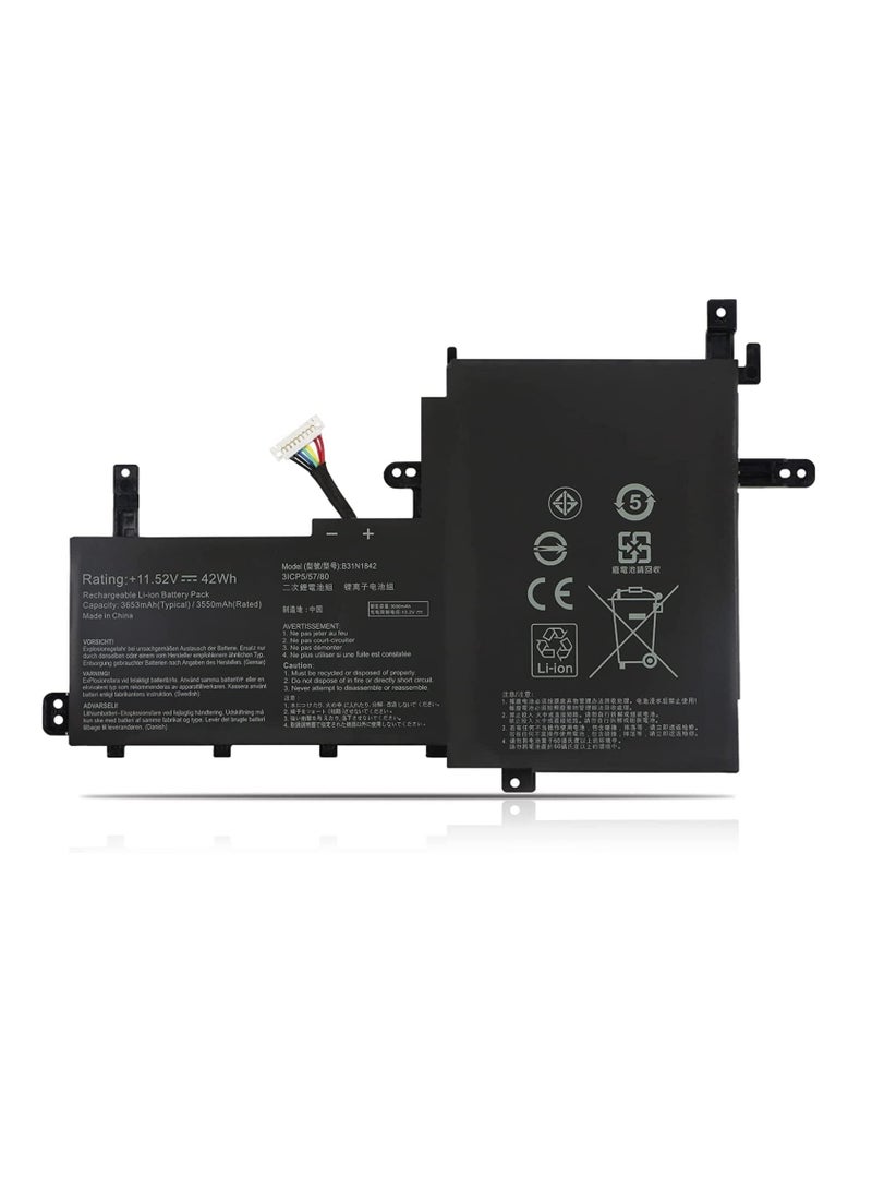 Terabyte بطارية لابتوب B31N1842 لأجهزة ASUS VivoBook S15 X513EQ X513EP X513EA X531F X531FA K531F S531F S531FA S531FL S5500F S5500FL V5050E V531F V531F V5311 FA V5311 FL سلسلة B200-03440000 - Image 1