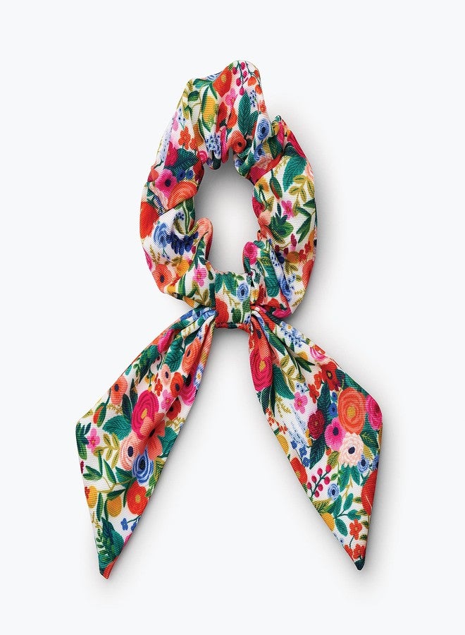 RIFLE PAPER CO. Garden Party Scrunchie, 100% Polyester, Digitally Printed, 3.5" Diameter, Scarf Tie for Hair, Soft Elastic Scrunchie Hair Band, Works as Ponytail Holder or Wrist Accessory - Image 1