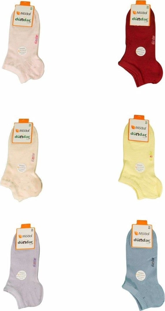 Dündar 12 Pieces Plus Modal Women's Booties Socks  - Image 2