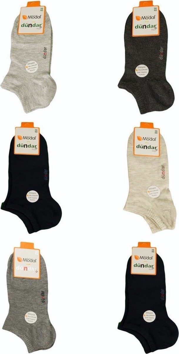 Dündar 12 Pieces Plus Modal Women's Booties Socks  - Image 1