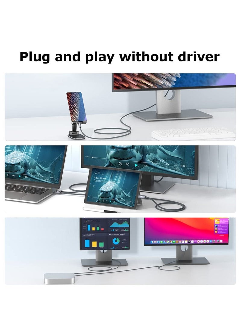 Generic USB C to DisplayPort, 8K 60Hz Non-Bidirectional Type C to DP Cable 6.6FT/2M(4K 60Hz 144Hz 120Hz) 32.4Gbps, C to DP Cord for MacBook Pro, MacBook Air/iPad Pro 2020, XPS  - Image 3