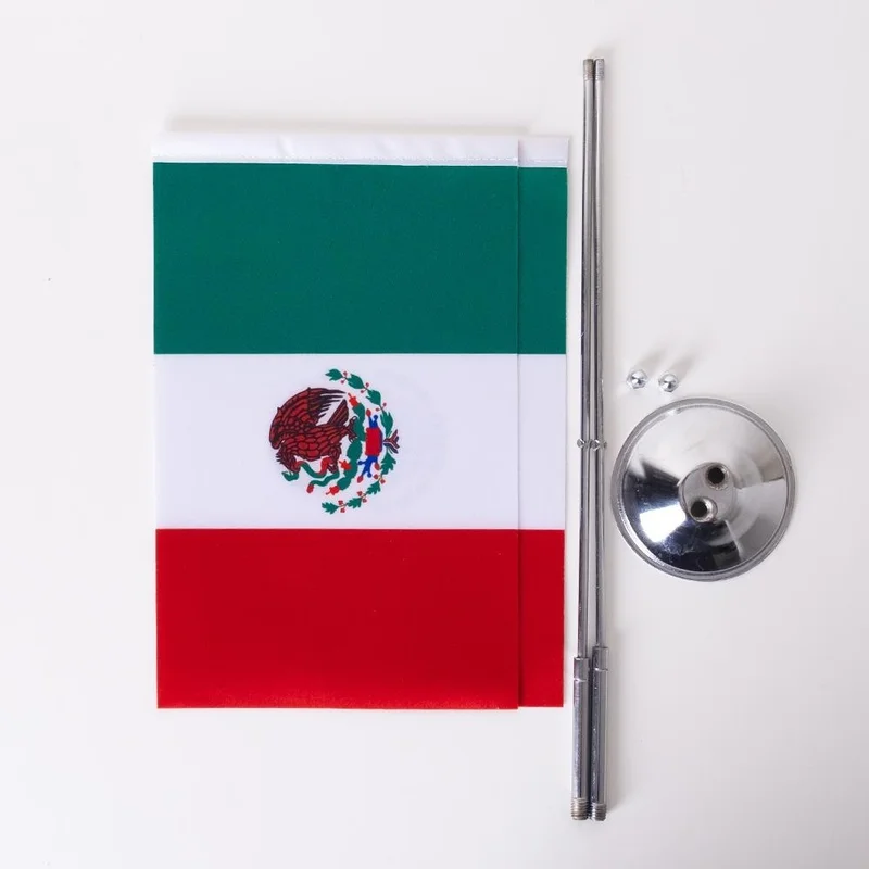 زد سي بايراك Zc Flag Mexico 2 Piece Table Flag Satin Fabric Digital Printing 15x22,5 cm