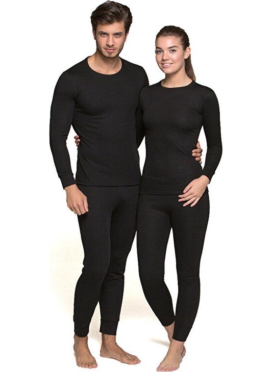 THE NORTH FACE Thermoform Heavy Thermal Underwear Unisex Thermal Underwear Set HZT1001 Black  - Image 1