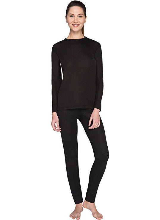 THE NORTH FACE Thermoform Heavy Thermal Underwear Unisex Thermal Underwear Set HZT1001 Black  - Image 4