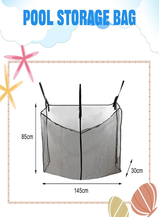 ANEETAFAN Swimming Pool Float Storage Bag, Adjustable Pool Toys Organizer Hanging Mesh Bag,Pool Toy Float Storage Organizer for Rafts,Balls,Floats,Inflatable Toys and Other Pool Accessories - Image 3