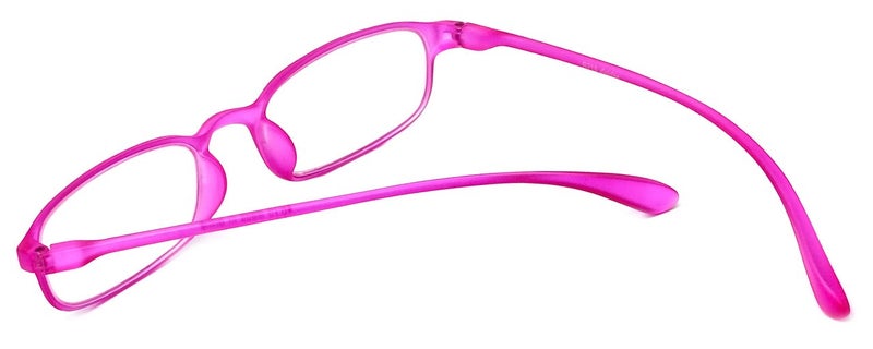 Calabria 718 Flexie Oval Reading Glasses +0.50 Fuschia Men/Women Bendable Single Power Readers Flexible Durable TR90 Frame - Image 4