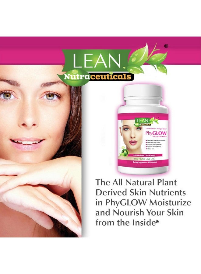 LEAN Nutraceuticals Skin Care Phytoceramides, 90 Day Hydration Focus Super Ceramide Supplements for Women and Men, Wrinkle Support Factor Pills, Give youth to the Face with Multivitamin A, C, D, E Gluten Free 90 Capsules - Image 4