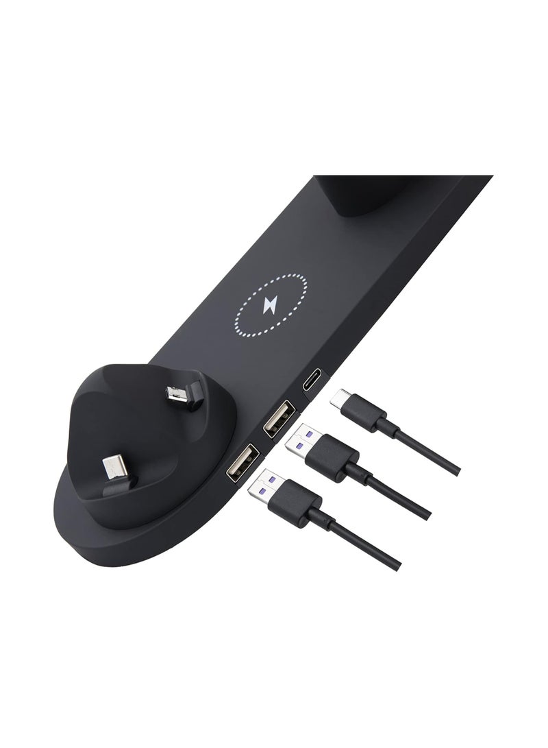 SYOSI 6 in 1 Charging Station for Apple Devices, Charging Dock Multi Device Charging Station for iPhone Series AirPods Pro/3/2/1, Charging Dock Station for Apple Watch SE/8/7/6/5/4/3/2/1 - Image 3