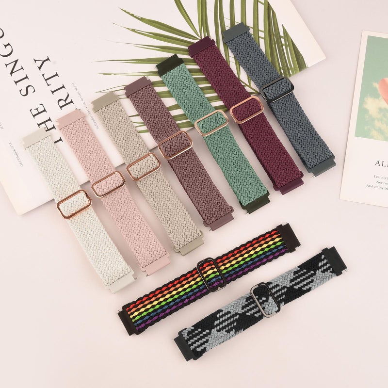 Tobfit Elastic Bands Compatible with Fitbit Versa 2 Watch Bands Women Men, Soft Adjustable Stretchy Loop Nylon Stylish Replacement Wristbands for Fitbit Versa 2 / Fitbit Versa / Versa Lite / Versa SE - Image 2