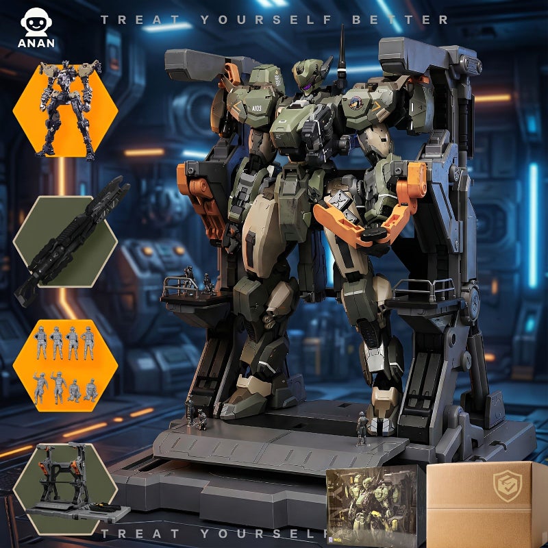 1 100 Scale Sci Fi Mecha Deluxe Ver Assembly Kit Movable Robot With Precision Skeleton Maintenance Platform And Heavy Tactical Gear Advanced Collectible Model For Adults - Image 1