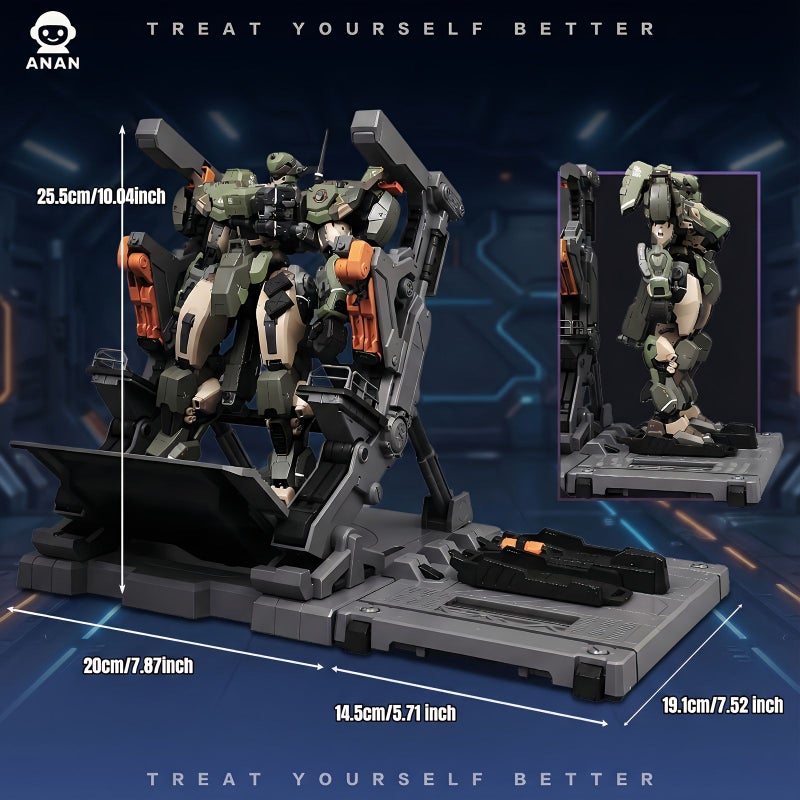 1 100 Scale Sci Fi Mecha Deluxe Ver Assembly Kit Movable Robot With Precision Skeleton Maintenance Platform And Heavy Tactical Gear Advanced Collectible Model For Adults - Image 2